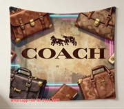 Coach Vintage Briefcases Neon Retro Flannel Throw Blanket for Sofa and Wall Decor C379
